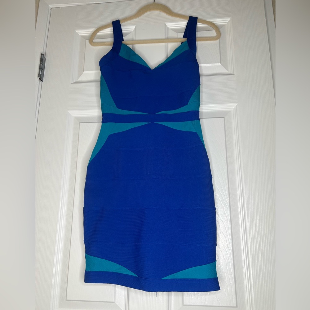 #34 WOW COUTURE  Blue/Turquoise Bandage Dress